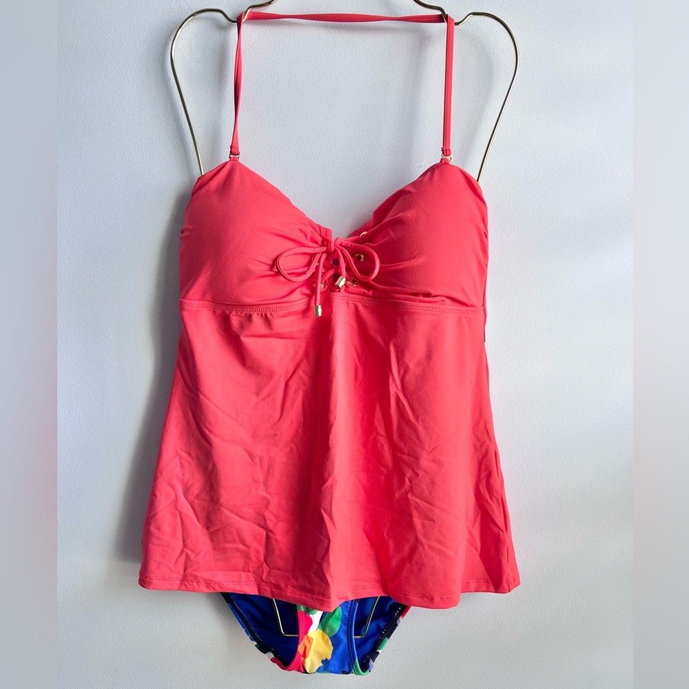 Lauren Ralph Lauren Women's Lace-Up Tubini Top & Bottoms Size 12